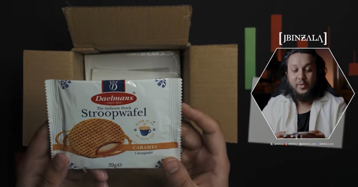 1JBINZALA's tweet image. Ever feel hungry during an unboxing? Well @CRYPTO_TAG got you covered! Delicious little treat to make the unboxing experience just a bit sweeter! 

#cryptotag #zeus #bip39 #bitcoin #crypto #wealth #bulletproof #stroopwafel