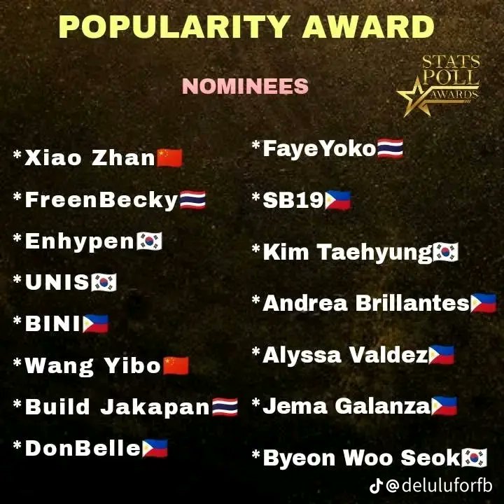 TEPTEP1994's tweet photo. STATS POLL AWARDS
FREENBECKY ๐จ๐ท& BINI ๐ต๐ญ for nominees
#STARPOLLAWARDS #popularityawards #FreenBecky #Beckysangels #srchafteen
#BINI #aiah #mihka #Maloi #Colet #Gwen #jhoanna #stacey #sheena https://t.co/tpG1uaIEWS