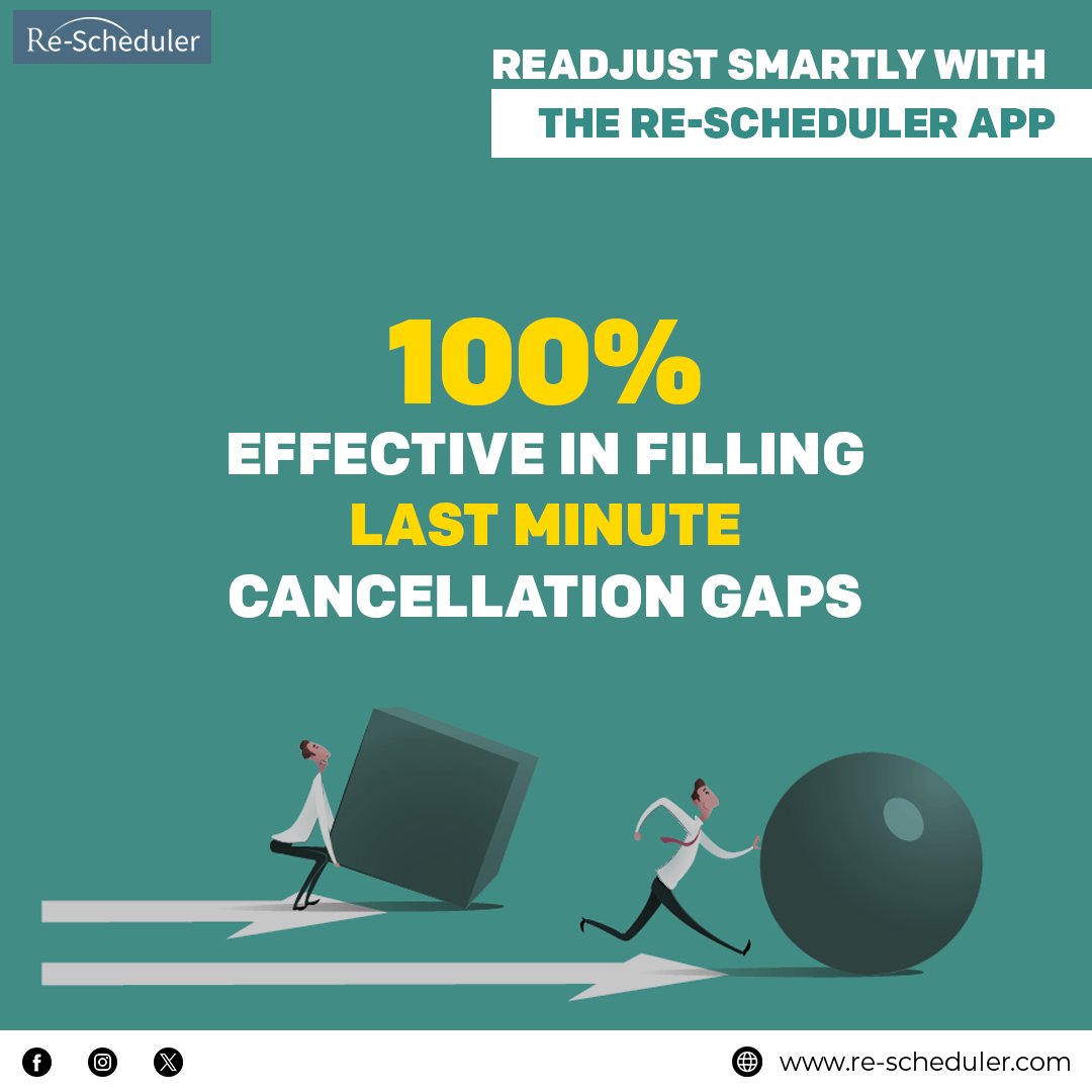 ReSchedulerCEO's tweet image. The Re-Scheduler app is designed for the Service Provider who wants to keep 100 percent busy. He uses the app to fill last minute cancellation gaps.

re-scheduler.com/to

#onlinebookingapp #mobileapp #appdevelopment #onlinebookings #bookonline #flightbookingapp #bookingapp