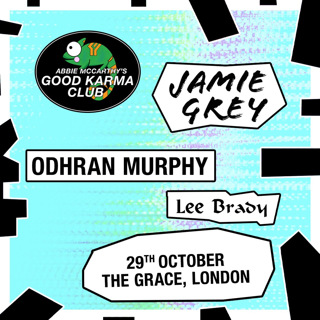 gigsandtours (@gigsandtours) on Twitter photo This October 📣
<a href="/AbbieAbbiemac/">Abbie McCarthy</a> and the <a href="/goodkarma_club/">Good Karma Club</a> present <a href="/JamieGreyMusic/">Jamie Grey</a>, <a href="/MusicOdhran/">OdhranMurphy</a> and Lee Brady live at <a href="/thegraceldn/">The Grace</a>!
Grab tickets 🎟️ gigst.rs/AMGK This October 📣
<a href="/AbbieAbbiemac/">Abbie McCarthy</a> and the <a href="/goodkarma_club/">Good Karma Club</a> present <a href="/JamieGreyMusic/">Jamie Grey</a>, <a href="/MusicOdhran/">OdhranMurphy</a> and Lee Brady live at <a href="/thegraceldn/">The Grace</a>!
Grab tickets 🎟️ gigst.rs/AMGK