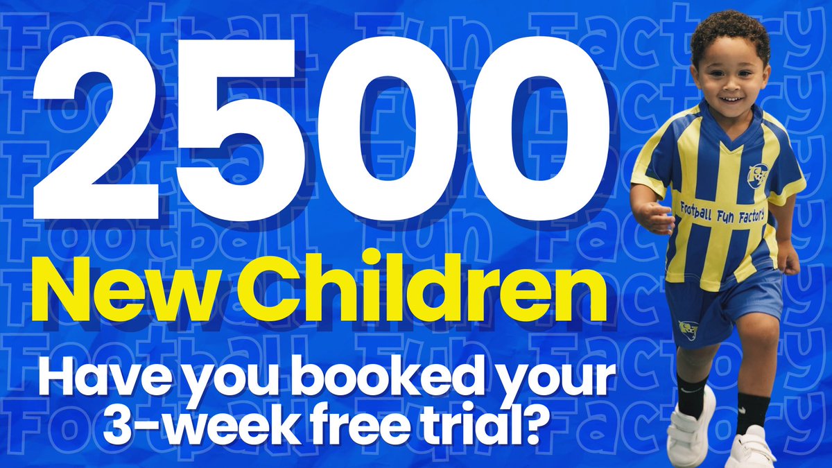 😱 2500 NEW PARTICIPANTS are already set to begin their Football Fun Factory journey in September!

For those that have been living under a rock, you may not know that the Football Fun Factory offers a 3-week free trial for all new participants!