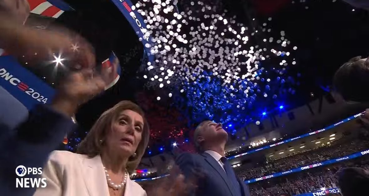 “I want them to know it was me,” her mumbled words, almost lost in a sea of helium as the balloons descended from the heavens like a confetti-filled apocalypse, turning the arena into a colorful, chaotic circus. 
#DNC2024
#KamalaHarris
#DNC2024CHICAGO