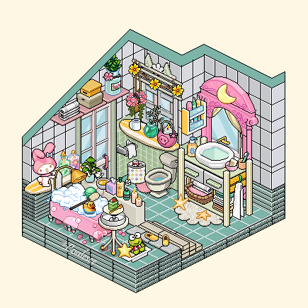 Sanrio Bathroom 🛀
Spot the Bar Soap 🧼

History Series 2/4
Built on <a href="/habboxfrance/">Habbox</a> 
#retrobuilds