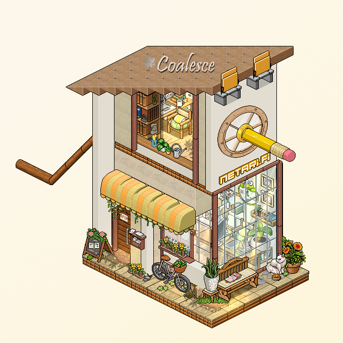 Pencil Sharpener Bookstore 📝
History Series 4/4

Built on <a href="/habboxfrance/">Habbox</a> 
#retrobuilds