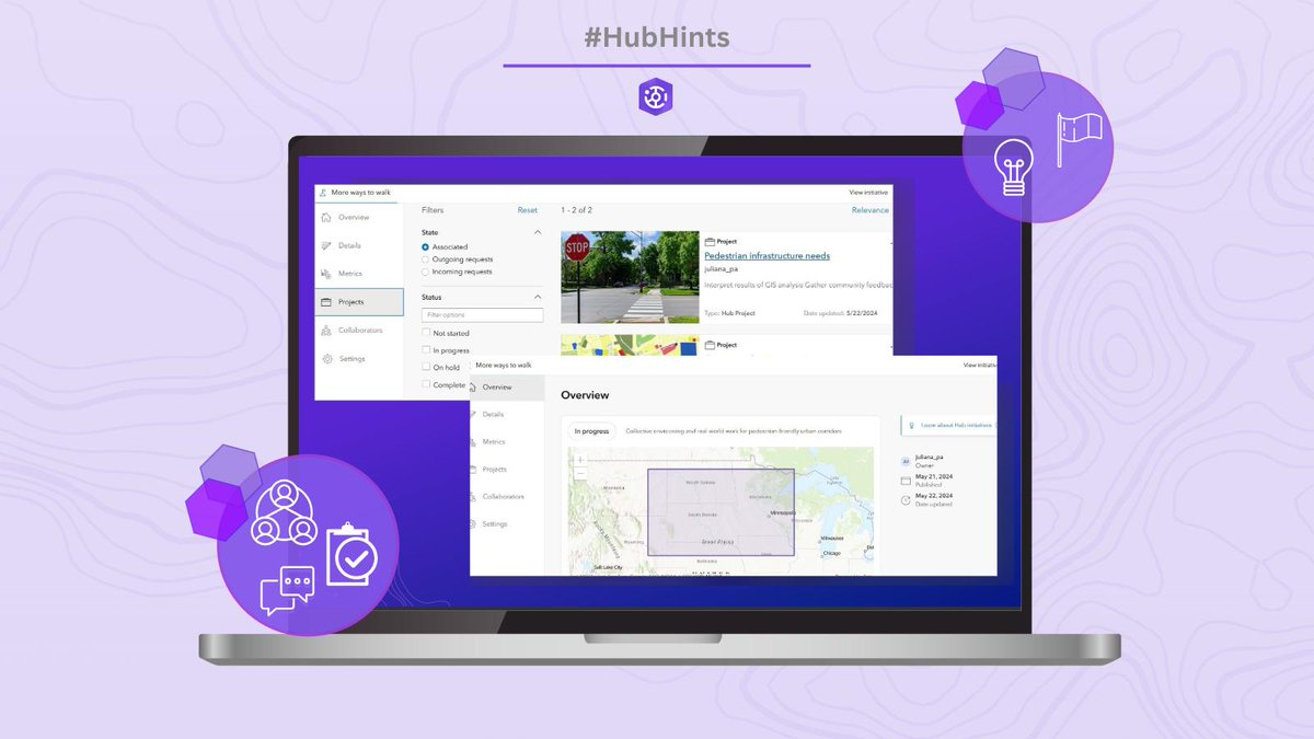 TheGeoWhisperer's tweet image. Create an association group to connect projects and initiatives together and reach common goals. Associations can help you organize a set of delegated projects by connecting related initiatives and projects. #HubHints 

➡️ ow.ly/xowv50T0LSU