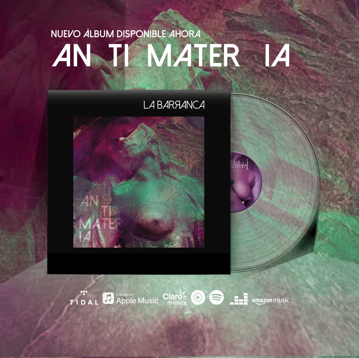 ANTIMATERIA DISPONIBLE AHORA
La decimocuarta producción de La Barranca ya se encuentra disponible en plataformas:
farolatino.ffm.to/antimateria

#antimaterialabarranca #JoseManuelAguilera