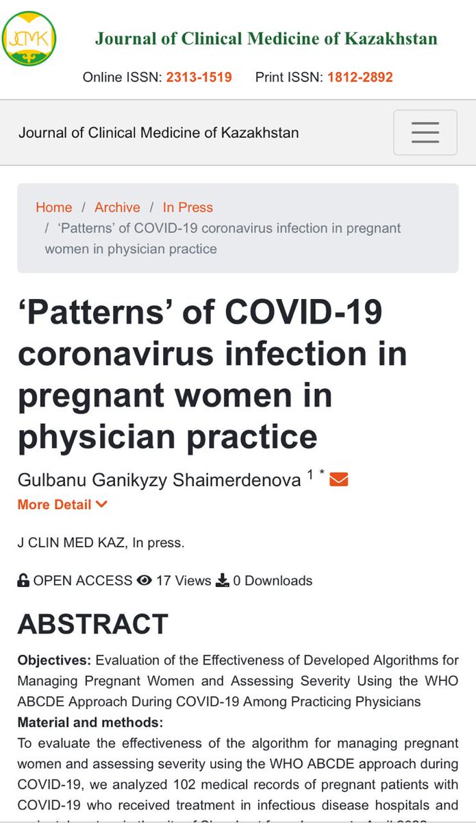 Upcoming article. Citation is welcome.
clinmedkaz.org/article/patter…
@bekaryssova <a href="/AAuanassova/">AKERKE AUANASSOVA</a> <a href="/ArmenYuri/">Armen Yuri Gasparyan</a> <a href="/CIDJournal/">Clinical Infectious Diseases</a>