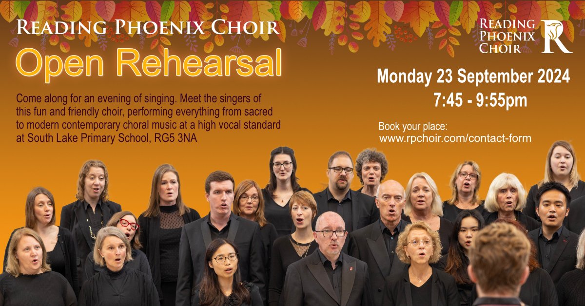 Do you like singing? 🎶 Are you looking to join a choir? 🎵
Why not join us for our open rehearsal on Monday 23rd September? It's a great chance to see whether Phoenix is the right fit for you.... There might also be cake, too! #choirlife #rdguk #Singing