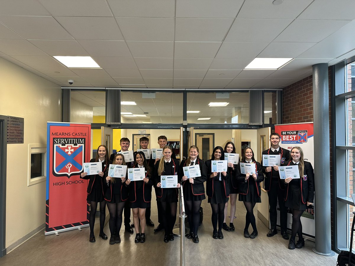 Great start to the school year delivering our #MentalHealth Ambassador programme with senior phase pupils at <a href="/MearnsCastleHS/">Mearns Castle High School</a>. Not only did they achieve their <a href="/sqanews/">SQA</a> qualification, they are now confident to reach in to their community and open meaningful conversations 🌱💙🧠