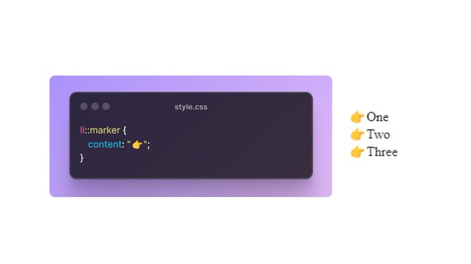 CSS Tip💡

You can customize your list points like this👇