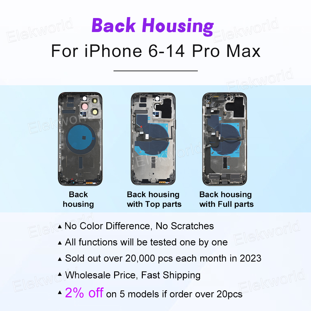 ElekworldSandra's tweet photo. Back housing for iPhone 6-14 promax
🔥2% off on 5 models if order over 20pcs

📲wasap: +86 19865007023
📞skype: sandra@elekworld.com
📧：sandraelekworld@163.com

#phonehousingrepair #iphonehousingrepair #iphonehousingwithpart #iphonerepair #phonerepair #phonecoverrepair https://t.co/O4xcNpGYRr
