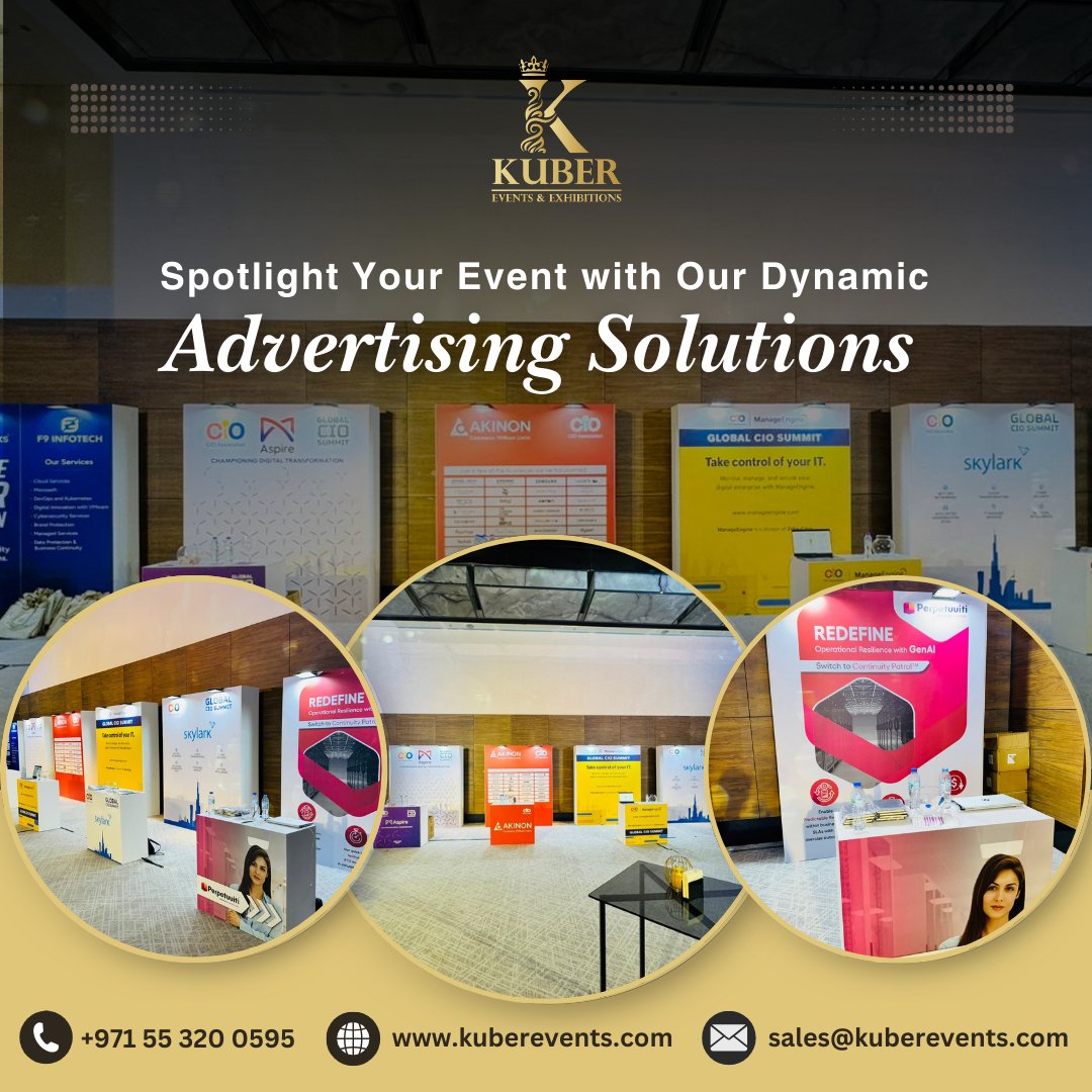 KuberEventsDXB's tweet image. Illuminate your event with our dynamic advertising solutions! 
📧 sales@kuberevents.com
📞+971 55 320 0595
🌐kuberevents.com

#EventAdvertising #kuberevents #eventorganizer #eventservices #uaemarket #uaeevents #duabievents