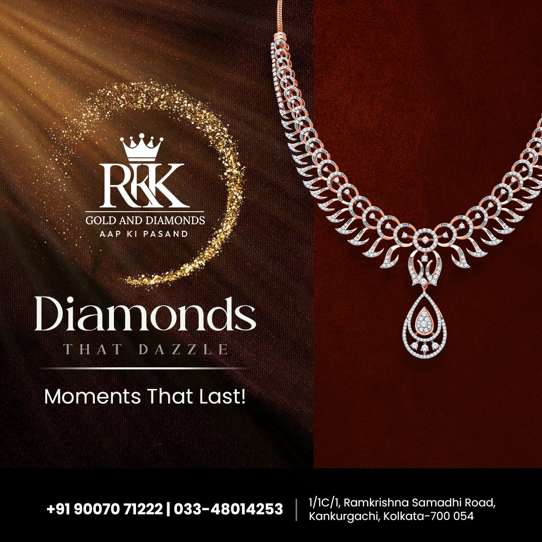 RkkGold's tweet photo. "Elevate your elegance with our exquisite diamond necklace from RKK Gold and Diamonds. A timeless piece that adds a touch of sparkle to every moment. #RKKGoldandDiamonds #DiamondNecklace #LuxuryJewelry #TimelessElegance #SparkleAndShine" https://t.co/mrtC6jrA6g