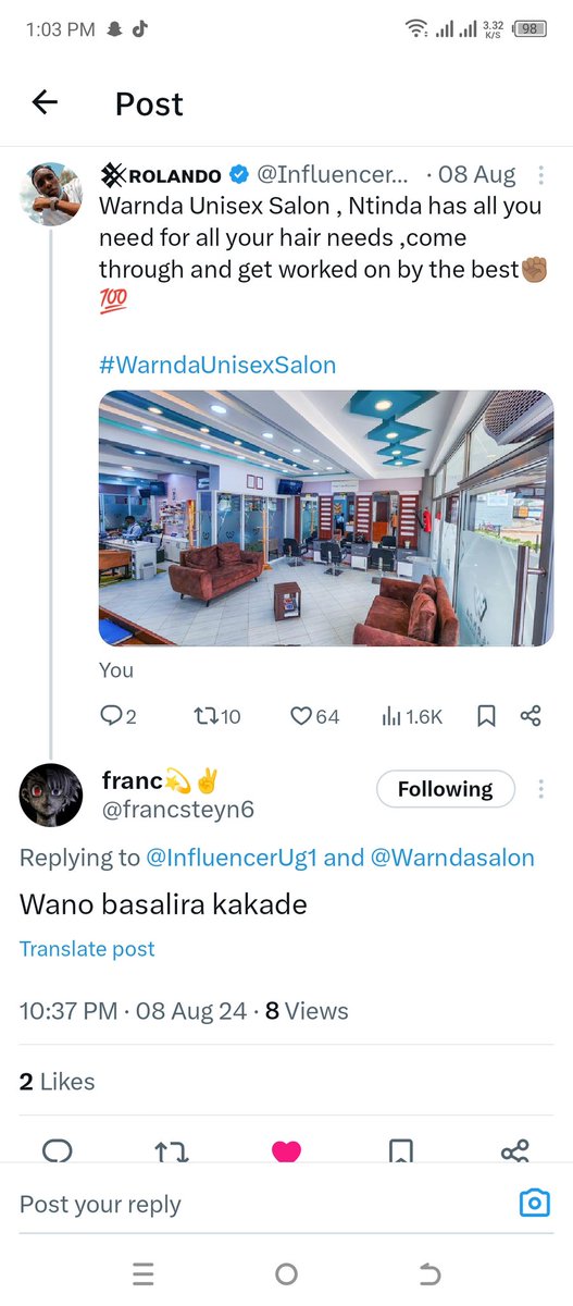 Warndasalon's tweet photo. We have unbeatable Prices at Warnda Unisex Salon.

Don't worry to  pass by, we're executive for everyone , you're welcome.
📍🌎✅ https://t.co/iXvyU4muz0