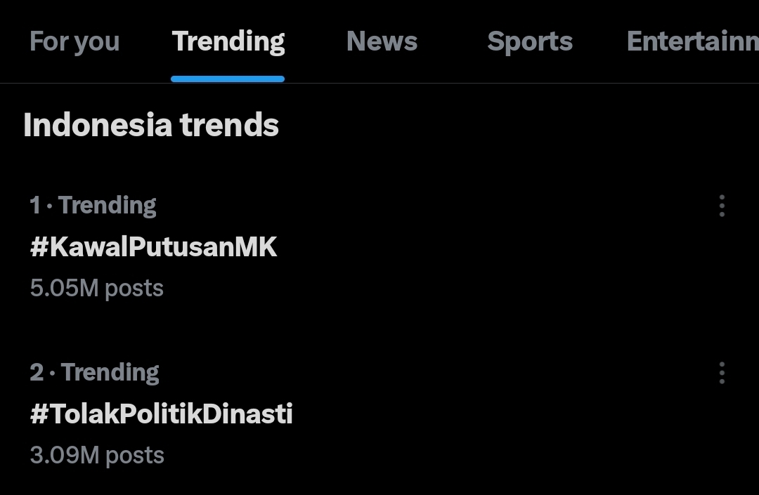 💙 SEMANGAT KAWAN SEPERJUANGAN TEMBUS 10JT SAMPAI KITA MENANG

LAWAN! JANGAN LENGAH!
BATALKAN BUKAN TUNDA!
PANJANG UMUR PERJUANGAN!
HIDUP RAKYAT INDONESIA!

#.KawalPutusanMK 
#.TolakPilkadaAkal2an
#.TolakPolitikDinasti 
#.PeringatanDarurat
#.IndonesiaEmergencyDemocracy