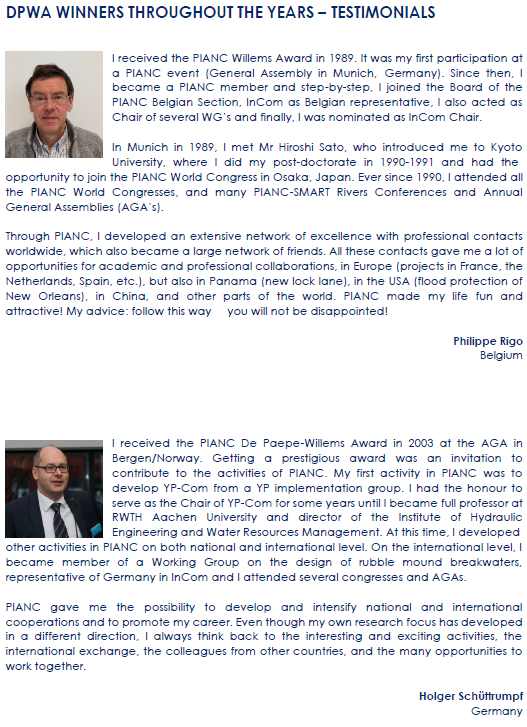 PIANC1's tweet image. 🚨 Last week to sign up for the prestigious PIANC De Paepe-Willems Award (DPWA) 2025! Submit your 3-page abstract by 31 August for a chance to win € 4,000, € 2,000 or € 1,000! 

👉 Rules for application and application form at loom.ly/7IFKgmE.