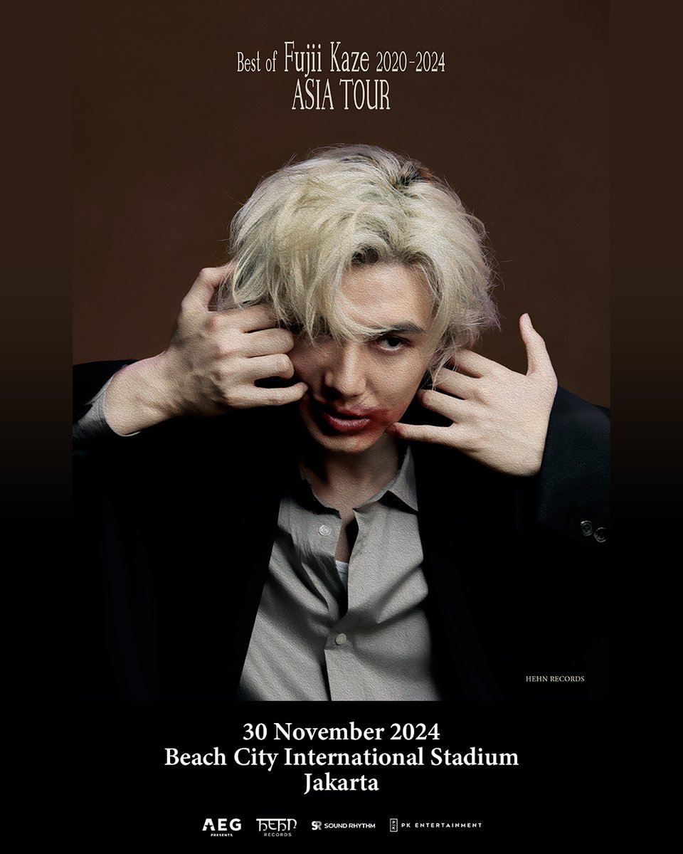 aegpresentsasia's tweet photo. CONFIRMED!

Fujii Kaze is coming back for his Best of Fujii Kaze 2020-2024 ASIA TOUR in Jakarta on Saturday, 30 November 2024 at the Beach City International Stadium.

Tickets can be purchased starting Friday, 30 August 2024, from 7PM (WIB) at https://t.co/PKyrToVNIL. https://t.co/f6D8qPtfmx