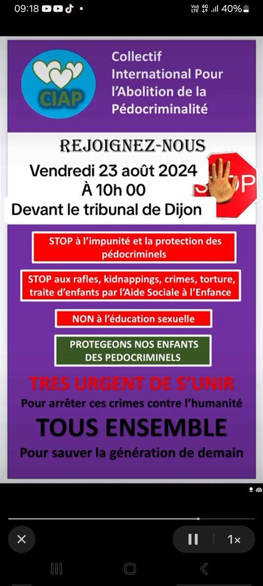 MedjadbaIlda's tweet photo. Faite du bruits pour tous les enfants de toutes les couleurs car ils sont en très grand danger en France les pedo  pilules dans toutes nos institutions #SauverLesEnfants #stopausilence https://t.co/ImYvViKi5v