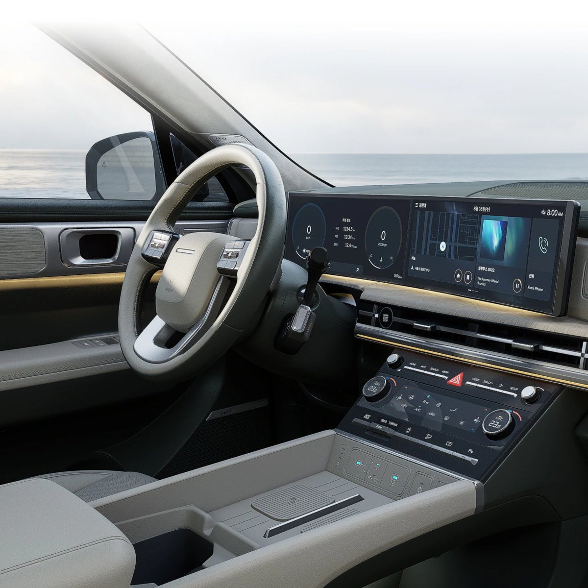 Hyundai Palisade 2025 Panoramic Curved Display Always Uniqueness