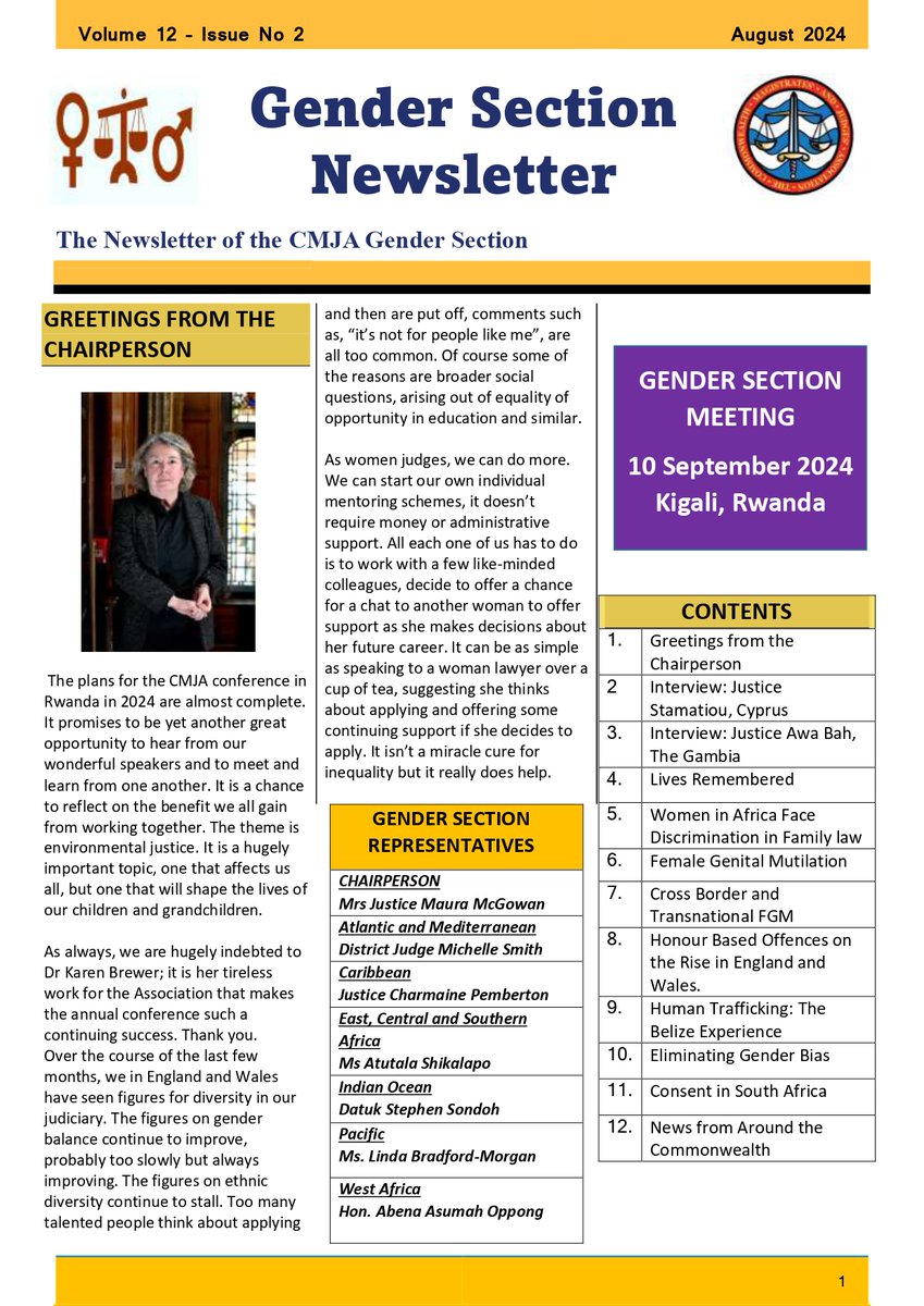 International Commission of Jurists - Africa (@icj_africa) on Twitter photo 📄#ICYMI The Commonwealth Magistrates' and Judges' Association's latest Gender Section Newsletter is available here: cmja.org/wp/wp-content/…
💡Check out 2 pieces by our Director <a href="/kaajal1/">Kaajal Ramjathan-Keogh</a> on consent in #SouthAfrica and on eliminating #GenderBias to ensure women's #access2justice! 📄#ICYMI The Commonwealth Magistrates' and Judges' Association's latest Gender Section Newsletter is available here: cmja.org/wp/wp-content/…
💡Check out 2 pieces by our Director <a href="/kaajal1/">Kaajal Ramjathan-Keogh</a> on consent in #SouthAfrica and on eliminating #GenderBias to ensure women's #access2justice!