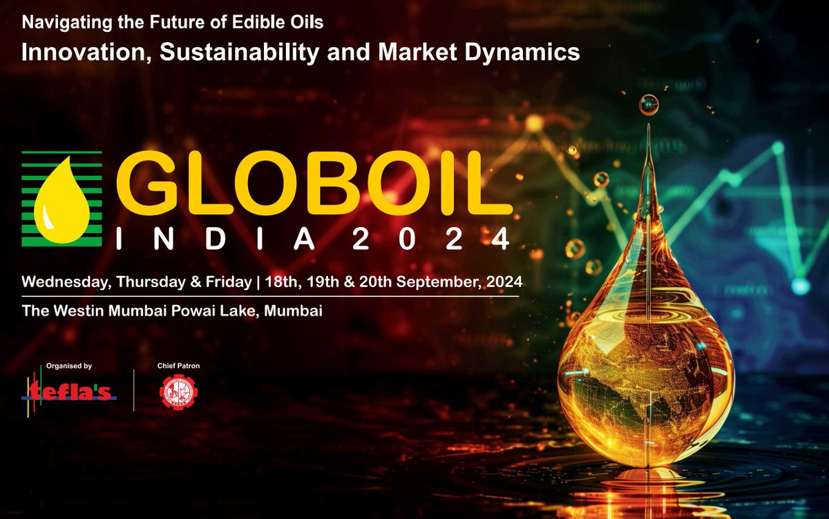 Saveraaintl's tweet photo. Meet us @saveraaintl at Globoil'24!
18th, 19th & 20th Sept'24 - Wed, Thurs & Fri at The Westin, Mumbai, India
#tefla #globoilindia2024 #India #edibleoil #soyabeanoil #sunfloweroil #IncredibleIndia
#Malaysia #indonesia #pakistan #Bangladesh #PalmOil https://t.co/tvjjrREwml