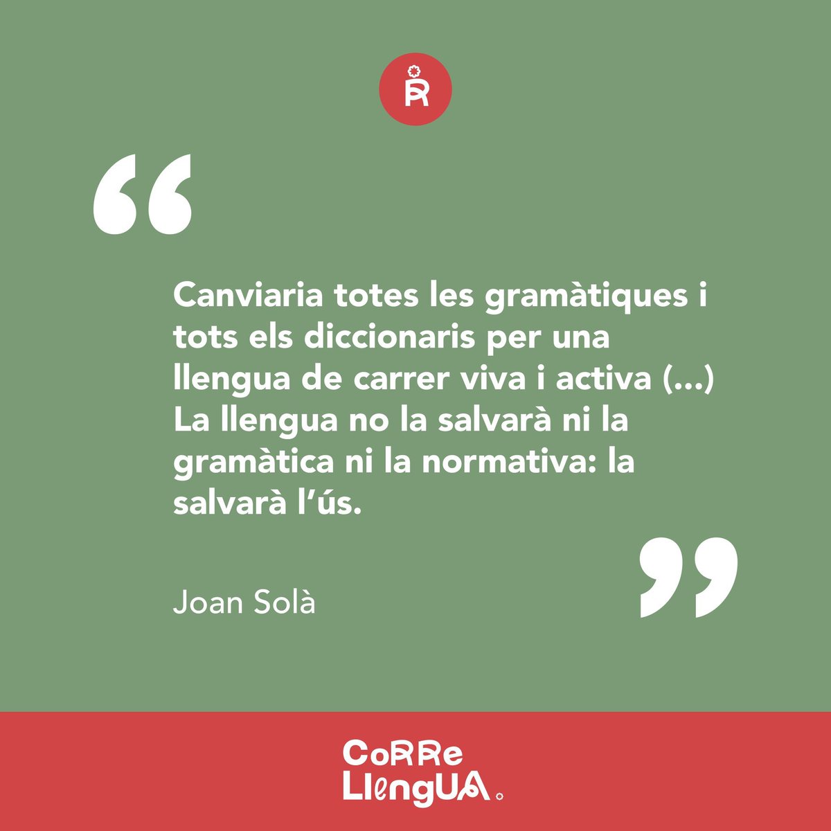 Joan Solà Cortassa va ser un reconegut lingüista i filòleg català, catedràtic de llengua i literatura catalanes de la Universitat de Barcelona i vicepresident de l'Institut d'Estudis Catalans <a href="/iec/">IEC</a> 

#xerraencatala #hitenimmoltadir #correllenguareus #correllenguareus2024