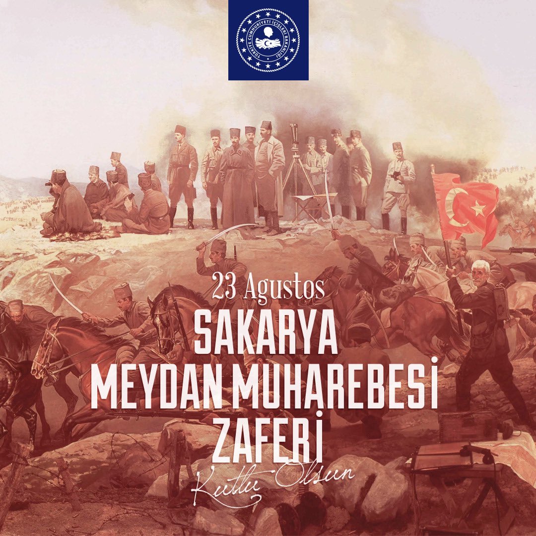 “Hattı müdafaa yoktur, sathı müdafaa vardır. O satıh bütün vatandır🇹🇷”

Sakarya Meydan Muharebesi Milli Mücadelemizin dönüm noktalarındandı.

22 gün 22 gece sürdü. 
Ve zafer Türk Milletinindi🇹🇷

Sakarya Meydan Muharebesi’nin 103. yılında başta Gazi Mustafa Kemal Atatürk olmak