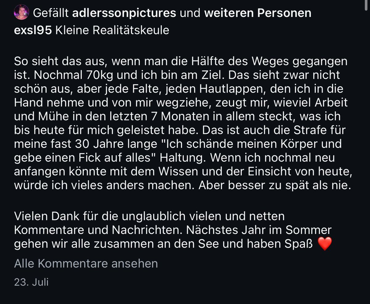 Kuchngeschmack's tweet image. +100000 Respekt an Exsl. Zieh weiter durch 🙏