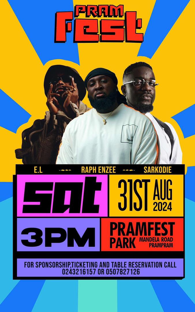 MulticdbWorld's tweet photo. We have few days left for Pramfest happening on the 31st August.
Grab your tickets now!!! ๐ฅ
#pramfest2024
#sarkodie
#el
#raphenzee
#prampram https://t.co/gcFMHO1b3G