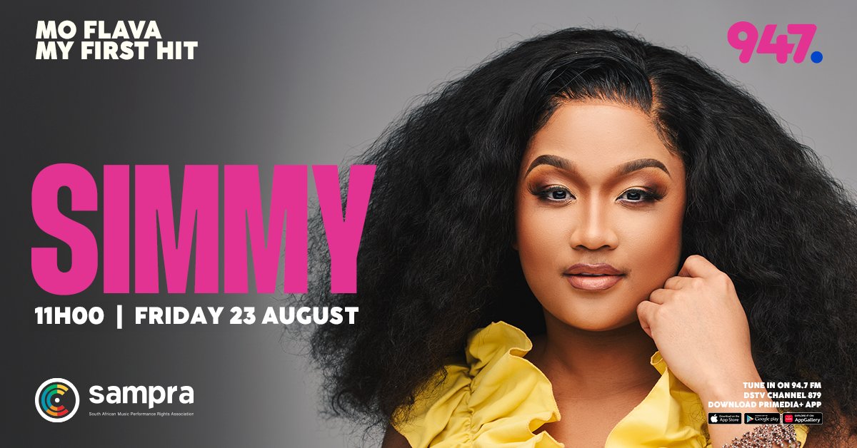 OfficialSAMPRA's tweet photo. Catch @simmymusicsa on @947 at 11:00 am as she shares the magic behind her first hit on #MyFirstHitOn947 brought to you by SAMPRA.
 
 #LoveTheBeatPayForPlay #SAMPRAx947 https://t.co/20auMZWPUV