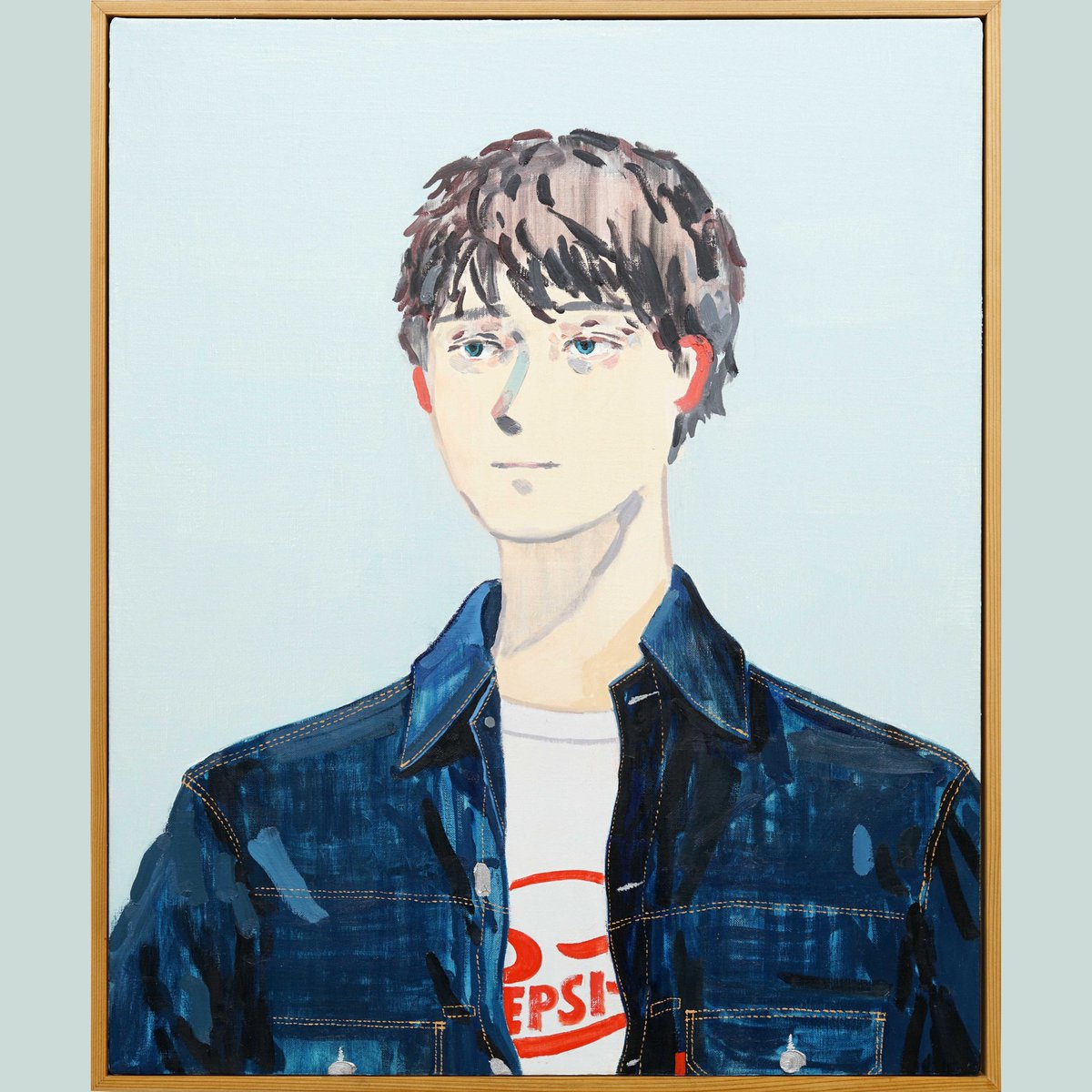 49400540Peace's tweet photo. 《Face-Pepsi-》2024 / 606×500 /  oil on canvas ,wooden frame https://t.co/Q4zBUKVqfk