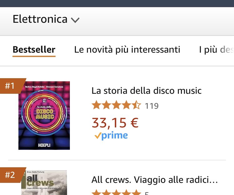 AndreaAngeliBuf's tweet photo. N.1 again ! 🎶🌞🤩thanks everyone 😉
#book #AmazonCharts #Dance #Music #Elettronica #Disco #Electronica #Funk #Afrorock #Soul #Motown #PhillySound #DiscoMusic #MiamiSound #Pop #Dance #ItaloDisco #SynthPop #Soulful @GiovSavastano https://t.co/zmmhyQQ4uF