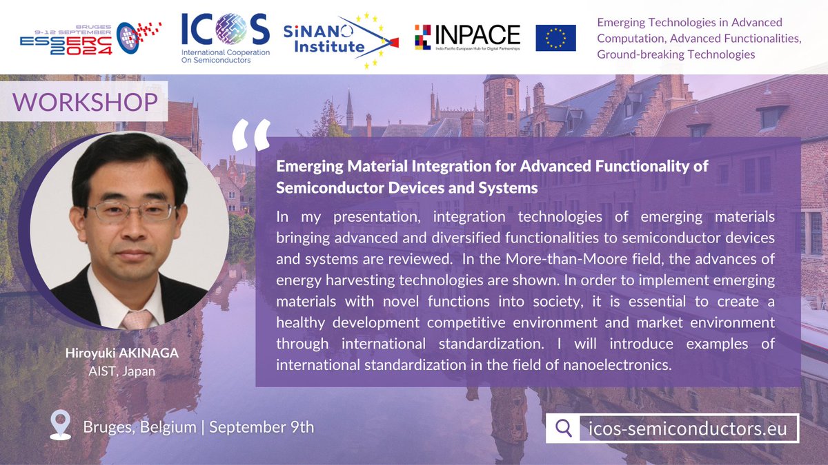 ICOS (@icos_horizon) on Twitter photo Introducing our guest speakers from ๐ฐ๐ท and ๐ฏ๐ต for the upcoming ICOS/SiNANO/<a href="/INPACE_Hub/">INPACEHub</a> workshop on Emerging technologies in Advanced Computation, Advanced Functionalities, Ground Breaking Technologies at #ESSERC2024
Find out more and register by...today! icos-semiconductors.eu/icos-inpace-siโฆ Introducing our guest speakers from ๐ฐ๐ท and ๐ฏ๐ต for the upcoming ICOS/SiNANO/<a href="/INPACE_Hub/">INPACEHub</a> workshop on Emerging technologies in Advanced Computation, Advanced Functionalities, Ground Breaking Technologies at #ESSERC2024
Find out more and register by...today! icos-semiconductors.eu/icos-inpace-siโฆ