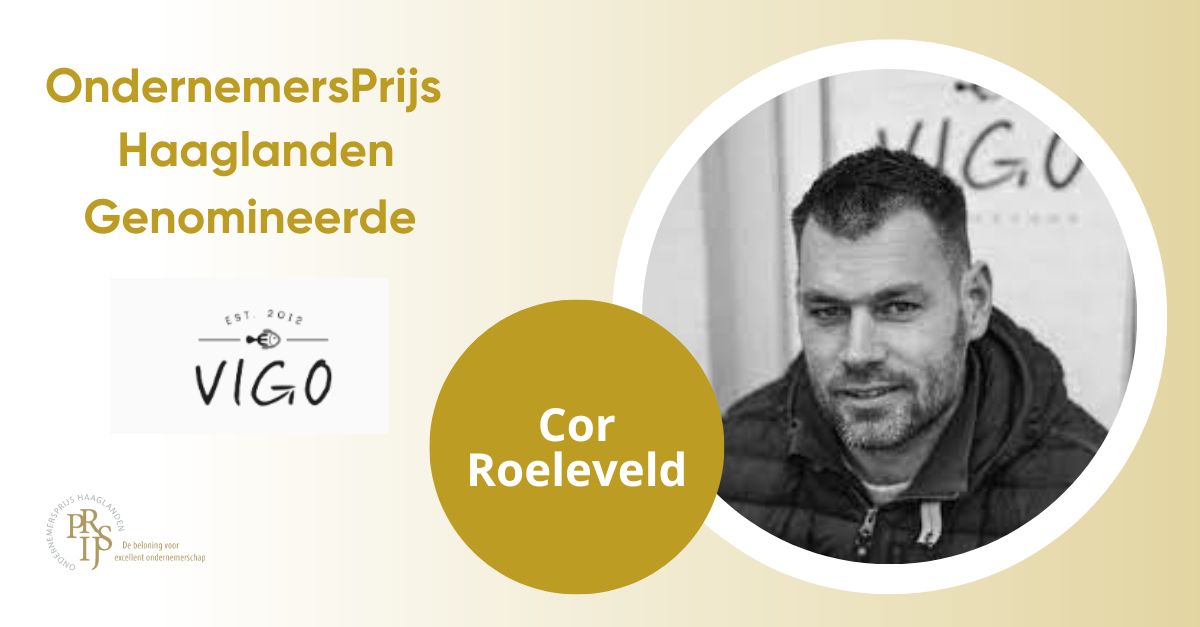 Genomineerde <a href="/cor/">Victor Piter</a>-roelveld runt onder de vlag <a href="/Vigo/">vigo</a>-Family een familiebedrijf. Tijdens Corona heeft hij laten zien dat bij de pakken neerzitten geen optie is. Hiermee onderscheidt Cor zich als ondernemer. Succes! #OndernemersprijsHaaglanden #genomineerd