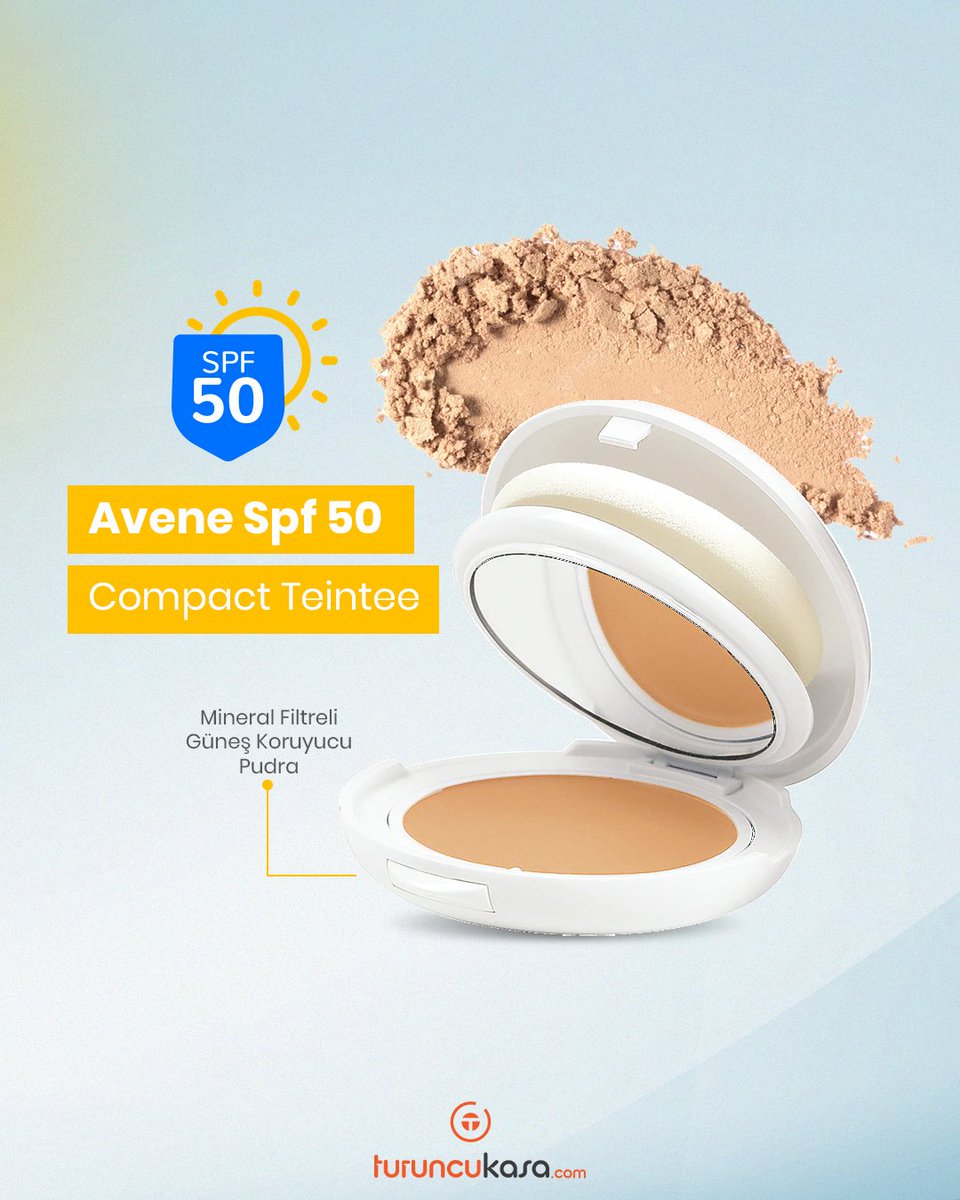 TuruncuKasa's tweet photo. ☀️Mineral Filtreli, Hem Kapatıcı, Hem Koruyucu; Kompakt Pudra
🌻 Avene Spf 50+ Compact Teintee, özellikle güneşe karşı toleransı düşük ciltler için, renkli yapısı ile cildin kusurlarını gizlemeye, hassas ciltlerde yüksek güneş koruması sağlamaya yardımcı pudradır.

#avene https://t.co/fIdwCW6jC5