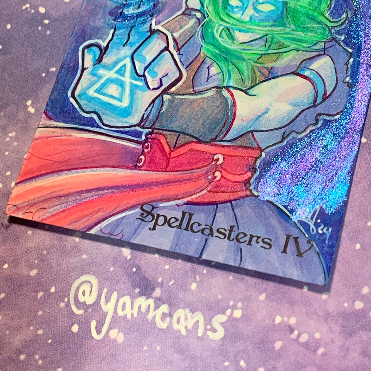 Yamcans's tweet image. Another entry for the Perna Spellcasters IV series - windy elemental control! 🌪️  #magicusers #sketchcards
