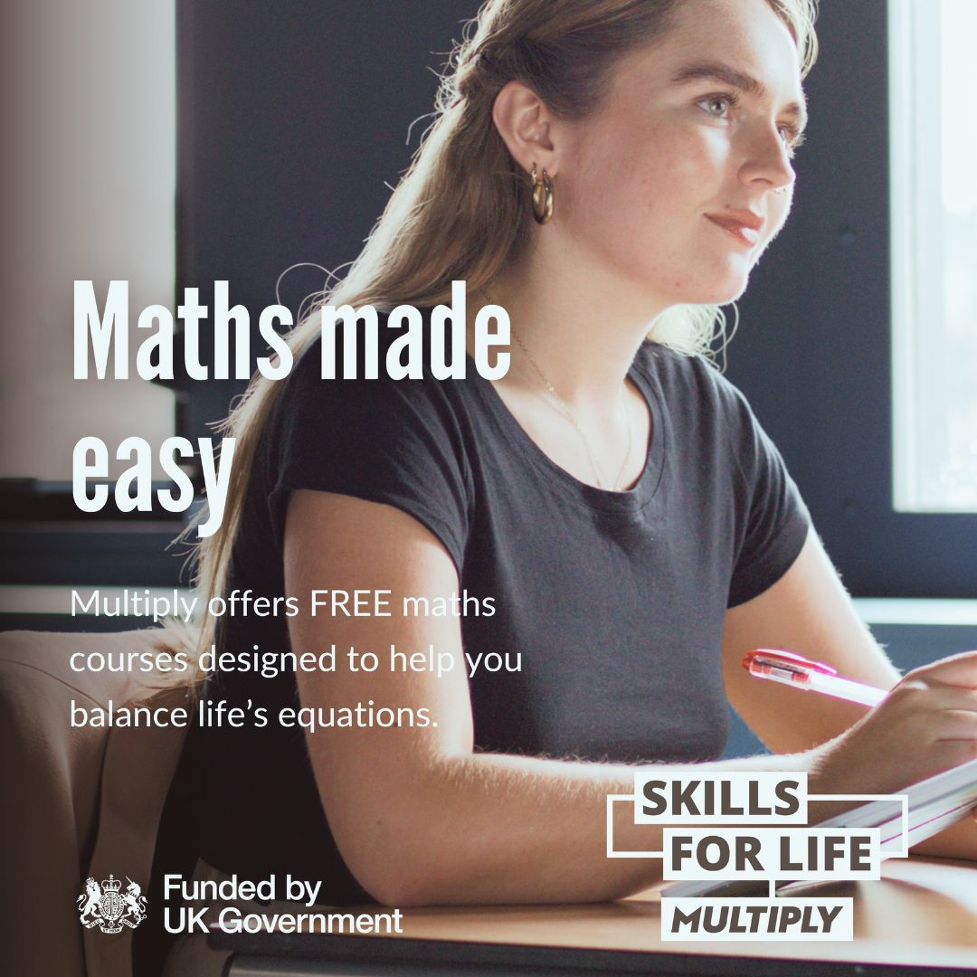 NDC_Reading's tweet photo. Access FREE numeracy courses to enhance your skills and add value to your future. Enquire NOW! Visit https://t.co/9sZ8FjnTKL #Maths #Multiply #Skillsforlife #newcareer #MathsCourse https://t.co/3U78SkC1RH
