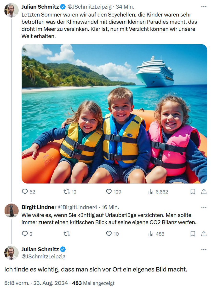 Die ganze Hybris der Klimasekte in einem Tweet.