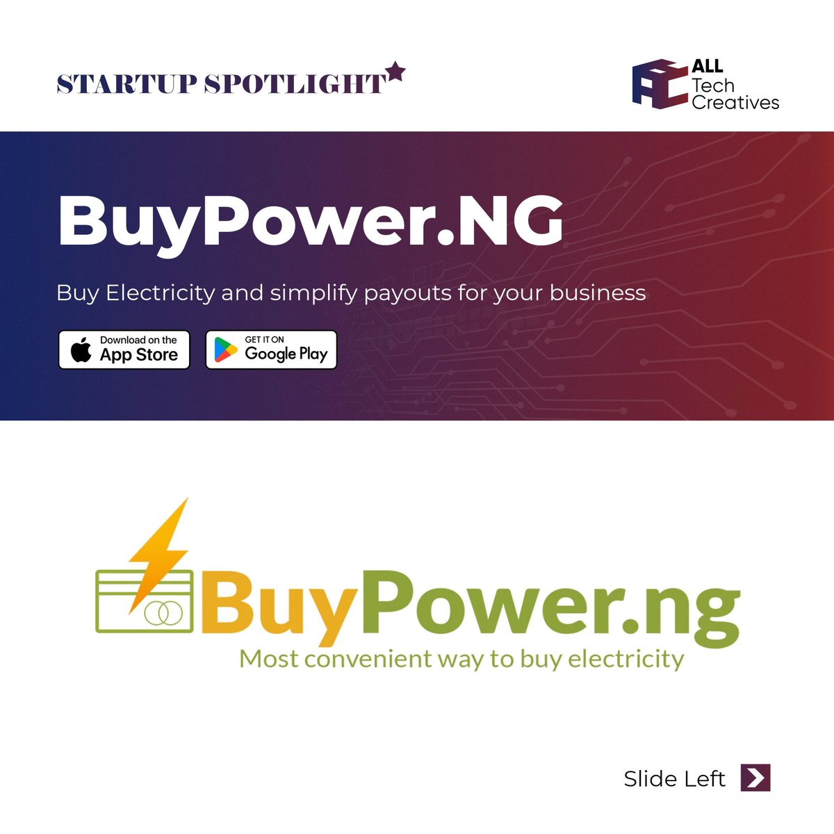 TechAbuja's tweet image. BuyPower.NG is a leading platform that simplifies paying for electricity bills online. Experience the convenience of instant electricity token delivery without the hassle of long queues. #OnlinePayment #ElectricityBilling #AllTechCreatives #TechAbuja