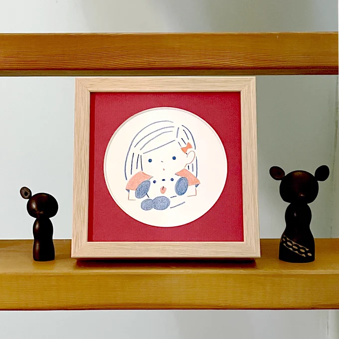明日もよろしくお願いします! 出展作品 『ワンと』 額装:150mm×150mm×35mm ーーー ryuku solo exhibition 『 ○ to ○ 』 日時:8/23(金)〜9/2(月) ※ Open:金・土・日・月 11:00〜17:00 場所:watagumo舎 ( ) 愛媛県上浮穴郡久万高原町下畑野川甲680