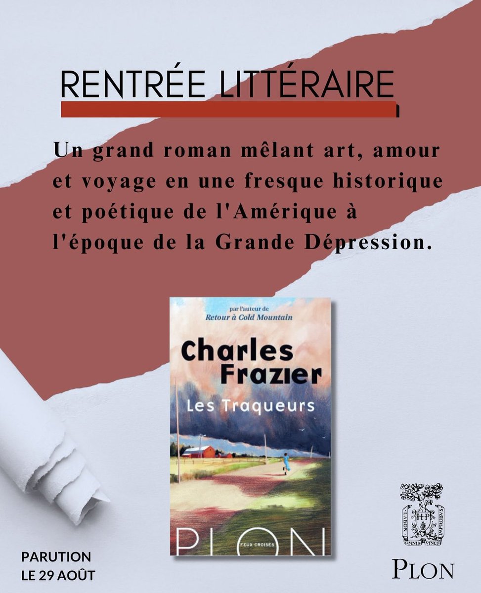 EditionsPlon's tweet image. Rentrée littéraire #Plon collection Feux croisés 🔥📚 

👉🏻bell hooks : Noir d’os 
👉🏻Charles Frazier : Les Traqueurs 

Parution le 29 août #enlibrairie