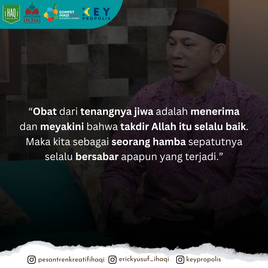 Menerima dan meyakini...