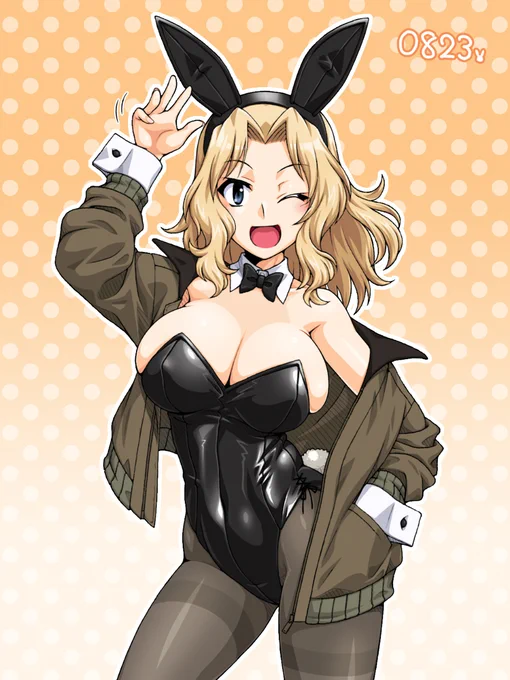 ハァイ!今日は #バニーさんの日 なので、本場アメリカからクラシカルなバニーさんにお越しいただきました!(※長崎県民) #ガルパン #garupan 