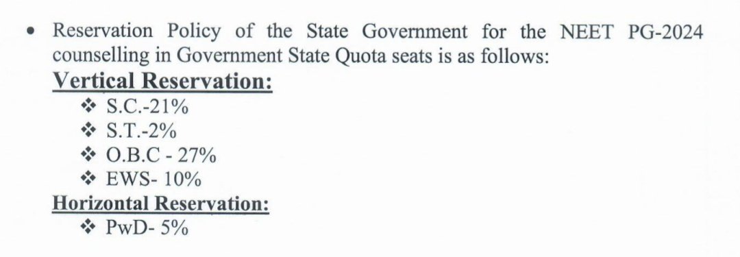 DstDhananjay's tweet photo. #neetpg2024 brochure.
21+2+27+10+5=65%,
Means out of 100, 65 seats are already reserved ,you have to fight only on 35 seats.
Even after completing MBBS and becoming a doctor, what need is there for reservation?
@talk2anuradha
@neha2180 https://t.co/cWyfsNTHWQ