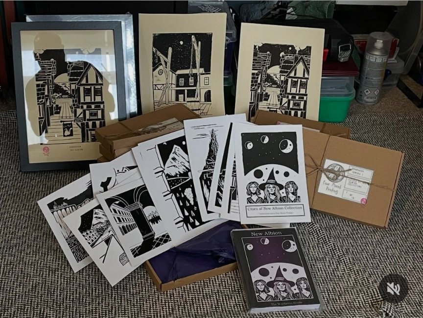 Here is some awesome artwork available for the event by our very own <a href="/OB1138/">Ol' Rotgut Toadsmasha🏴‍☠️🎲🍻</a>. Please go and follow his art page over on the gram at four_moons_printing #WarhammerCommunity #ageofsgimar #narrative