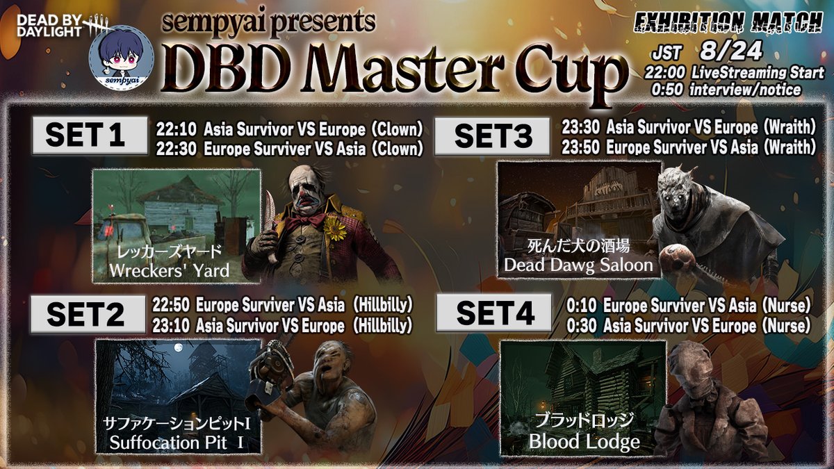 【ルールとスケジュール】明日午後10時からの「ヨーロッパVSアジア」エキシビジョンマッチのルールとスケジュールです！事前に目をとおしていただけるとより楽しんでもらえると思います！