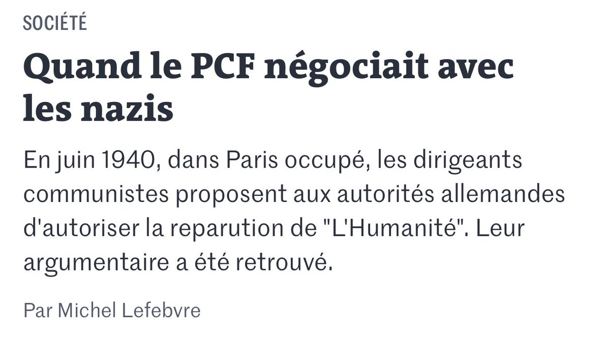 JulienOdoul's tweet photo. N’oublions jamais qu’à la suite de l’accord nauséabond du 23 août 1939 entre les #communistes soviétiques et les #nazis, le @particommuniste français a été dissous par le gouvernement de la République pour intelligence avec l’ennemi. Le PCF a toujours été le parti de la trahison. https://t.co/KcjNylQ2vq