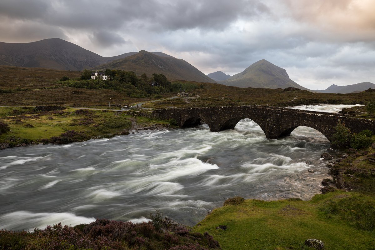After a full day of rain on Wednesday, the rivers at Sligachan were nice and full yesterday. #IsleofSkye #Scotland