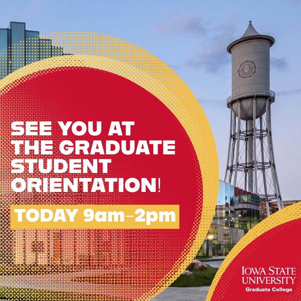 Today is the day! New Graduate Student Orientation kicks off at 9AM. Grab some coffee and head over to Hoover Auditorium (2055) for an official welcome from the Dean and our Student Leader Panel.