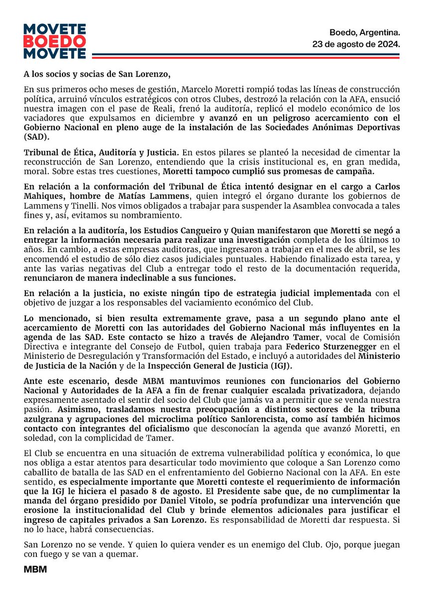 Movete Boedo Movete tweet media